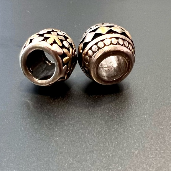 Brighton Charms Barrel Beads Floral & Geometric Design - Picture 5 of 7